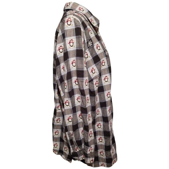 Liz & Me Cotton Blouse Plaid Holiday Pattern Size 1X - Picture 2 of 4